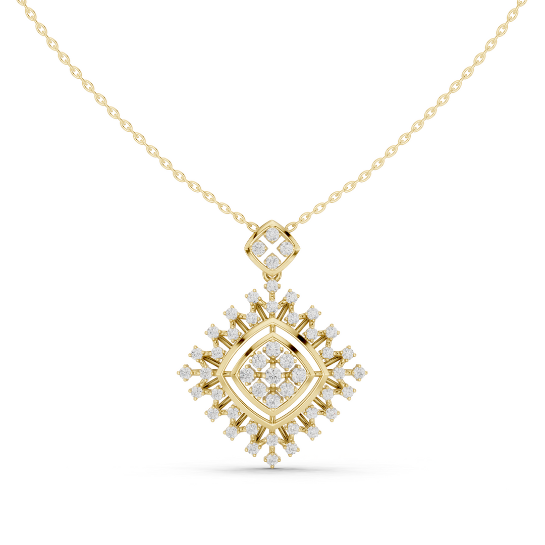 Spike Halo Pendant — 1.05ct