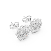 Fleur Diamond Halo Stud Earrings