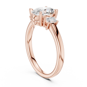 Marquette Oval Three-Stone Diamond Ring