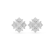 Solene Diamond Halo Stud Earrings