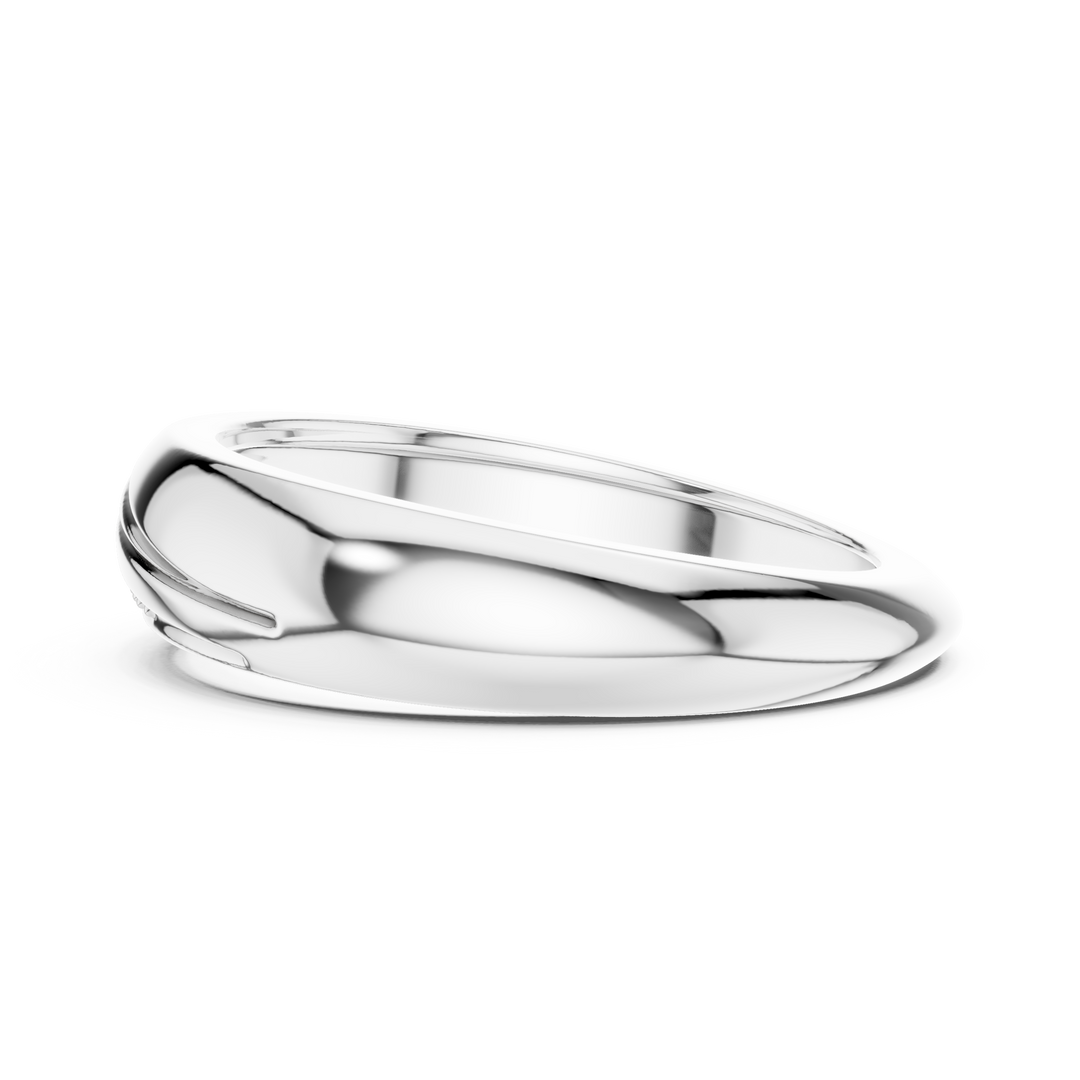 Wave Band Mens Ring — 0.14ct