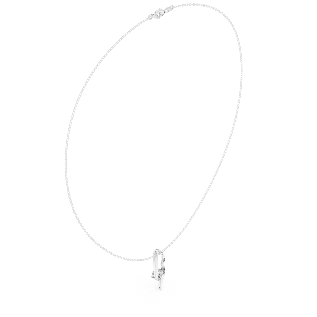 Sculptural Curved Necklace — 0.50ct