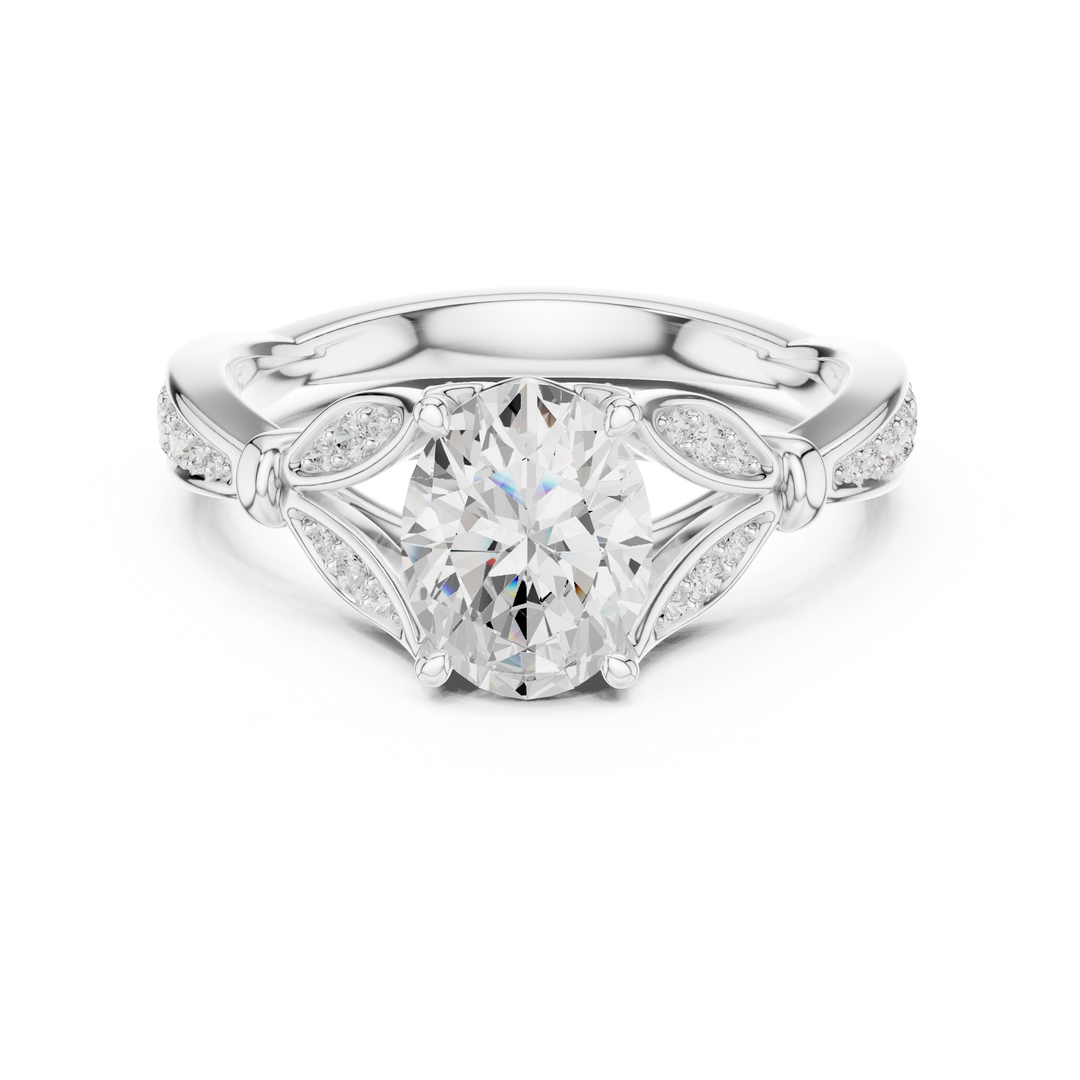 Miroir 1.36ct Oval Diamond Ring
