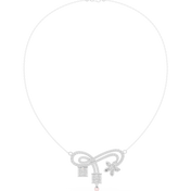 Ornate Scroll Floral Necklace — 3.01ct