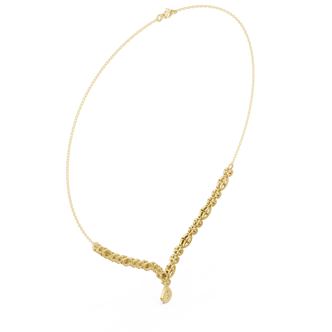 Floral Cluster Y Necklace — 1.14ct