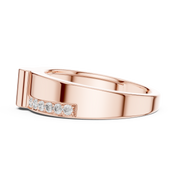 Geometric Sweep Mens Ring — 0.18ct