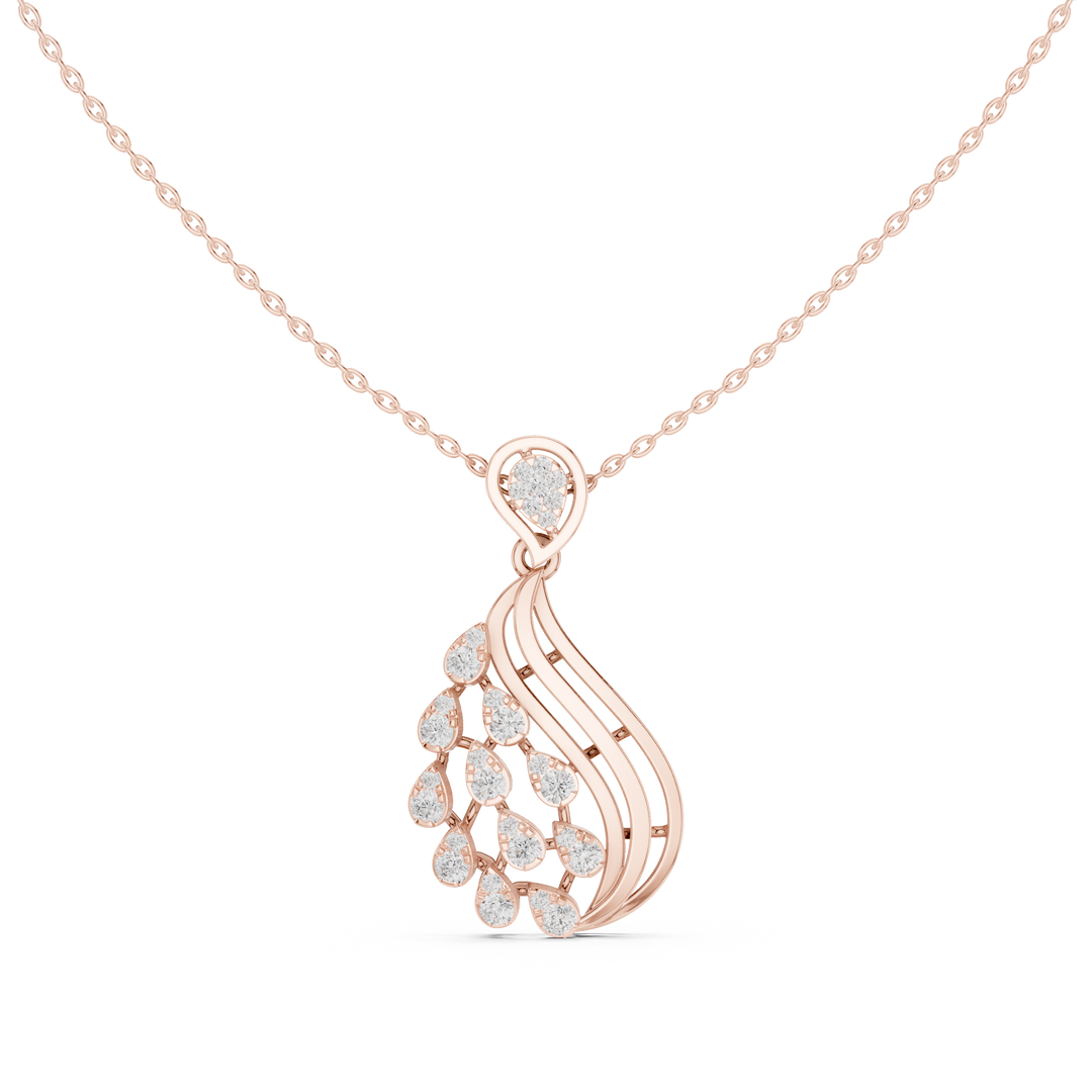 Triple Wire Teardrop Pendant — 0.69ct