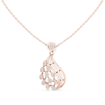 Load image into Gallery viewer, Triple Wire Teardrop Pendant — 0.69ct
