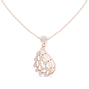 Triple Wire Teardrop Pendant — 0.69ct