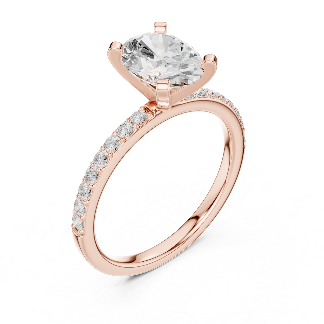 Silhouette 2.00ct Oval Diamond Ring