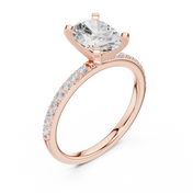 Silhouette 2.00ct Oval Diamond Ring