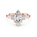 Load image into Gallery viewer, Celestia Marquise Three-Stone Diamond Engagement Ring
