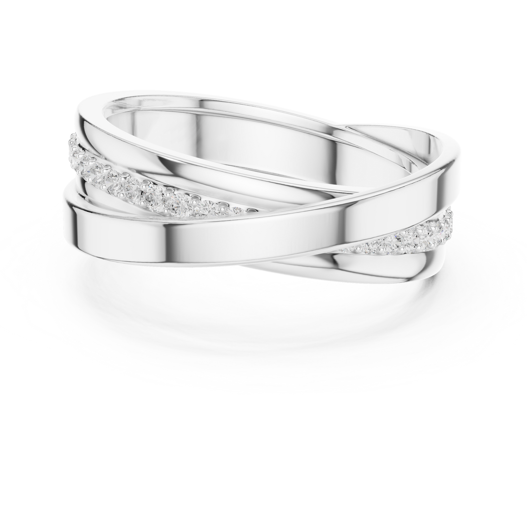 Slim Row Band Mens Ring — 0.29ct