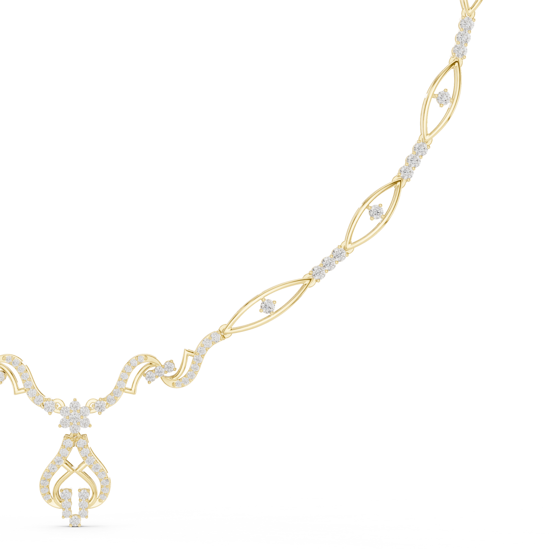 Oval Link Tassel Necklace — 1.84ct