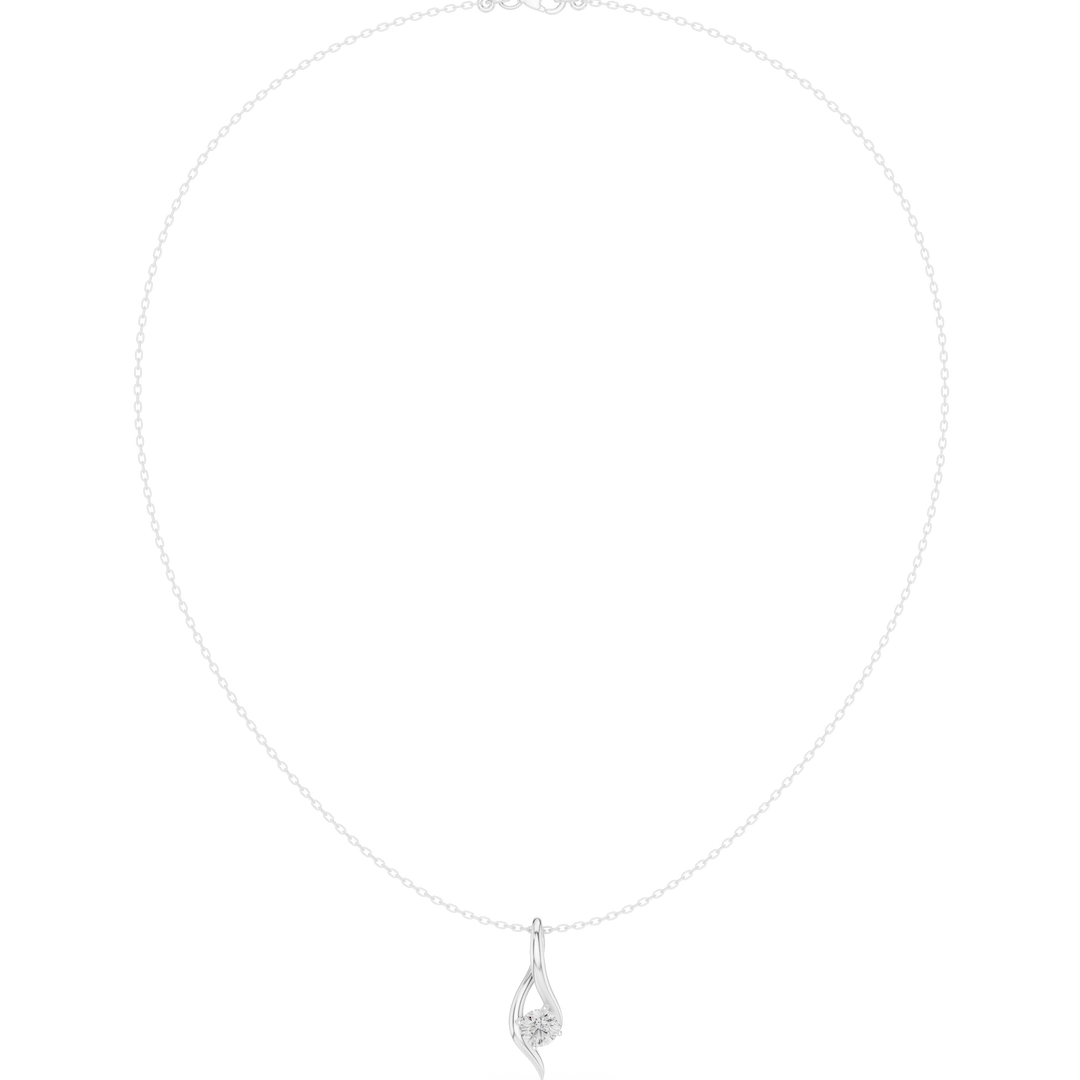 Sculptural Curved Necklace — 0.50ct