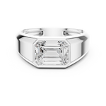 Load image into Gallery viewer, Emerald Signet Mens Ring — 1.80ct
