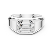 Emerald Signet Mens Ring — 1.80ct