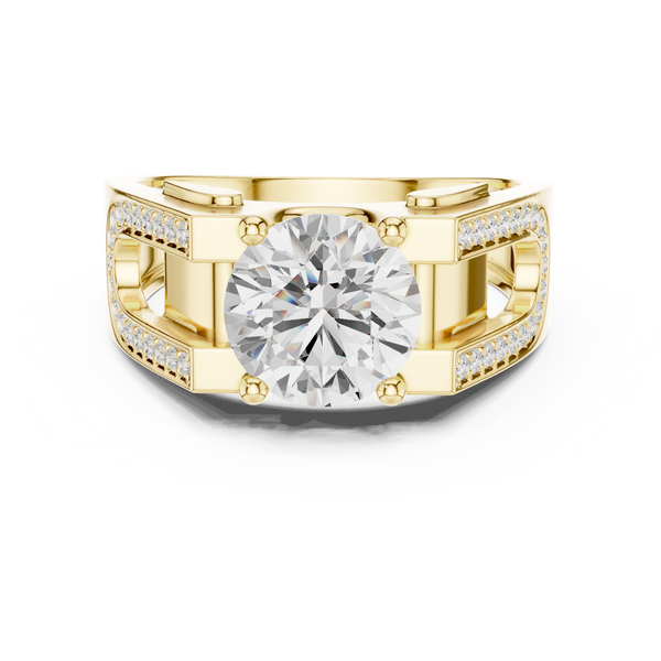 Pavé Split Shoulder Mens Ring — 1.69ct