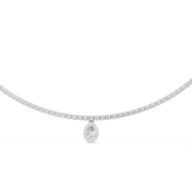 Pear Drop Tennis Necklace — 4.53ct