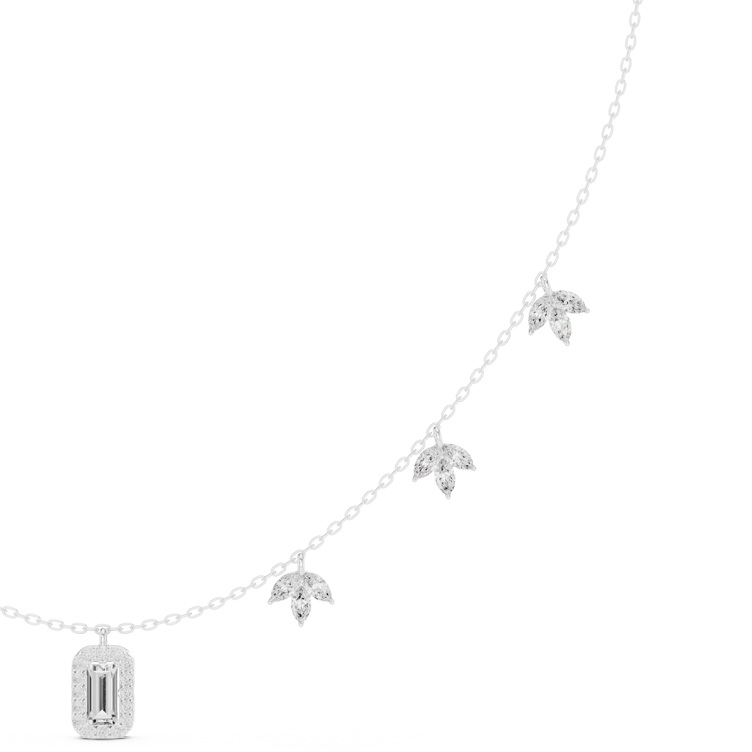 Botanical Leaf Pendant Necklace — 1.73ct