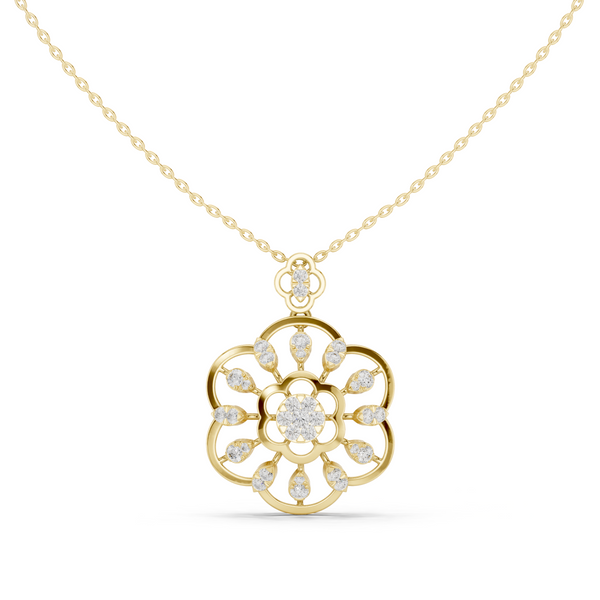 Floral Wheel Pendant — 0.84ct
