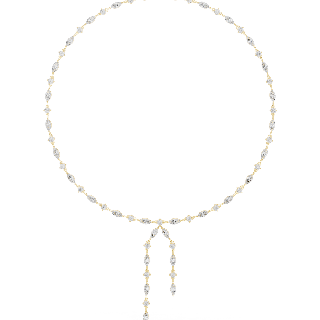 Marquise Y-Drop Necklace — 10.43ct