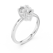 Petal Pear Shape Diamond Accent Ring