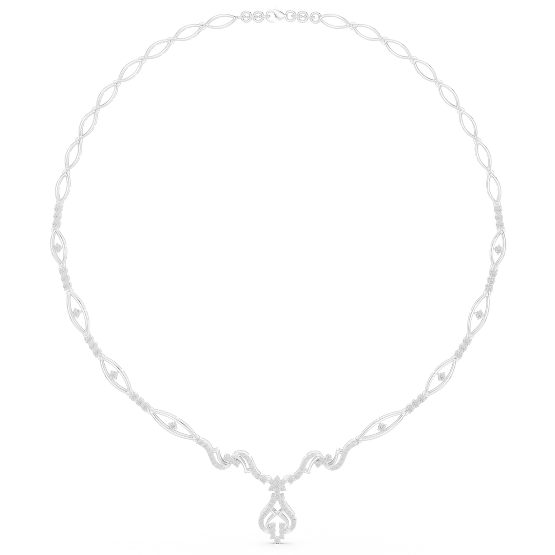 Oval Link Tassel Necklace — 1.84ct
