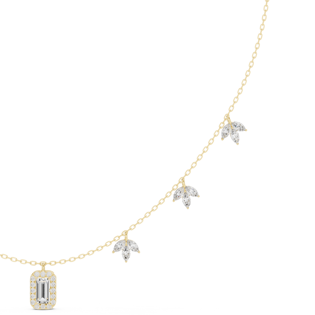 Botanical Leaf Pendant Necklace — 1.73ct