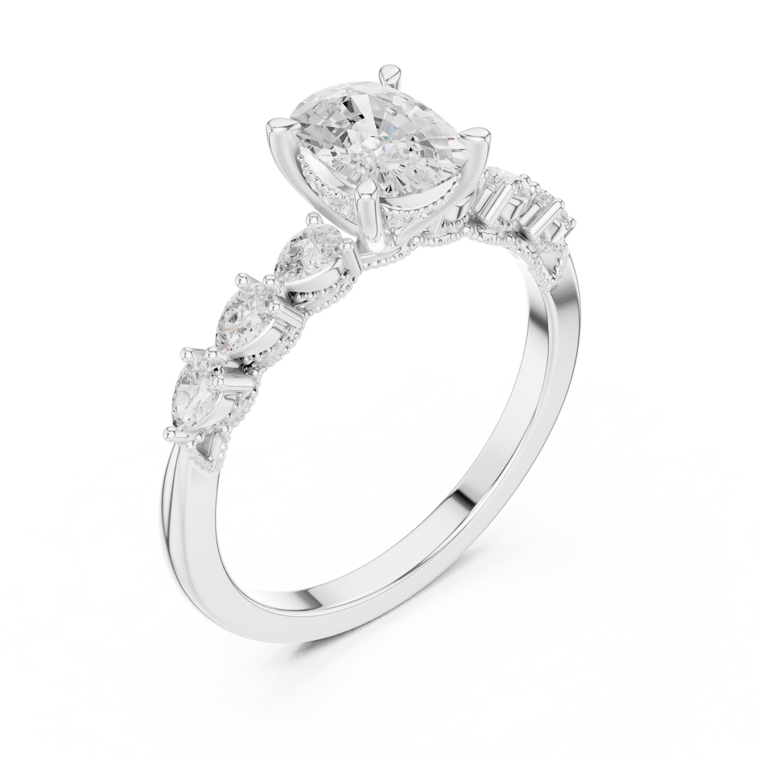 Velour 2.00ct Cushion Cut Diamond Pavé Ring