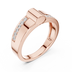 Load image into Gallery viewer, Geometric Sweep Mens Ring — 0.18ct
