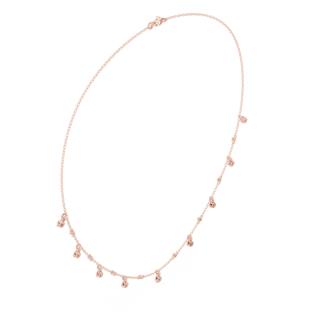Diamond Station Necklace — 0.36ct