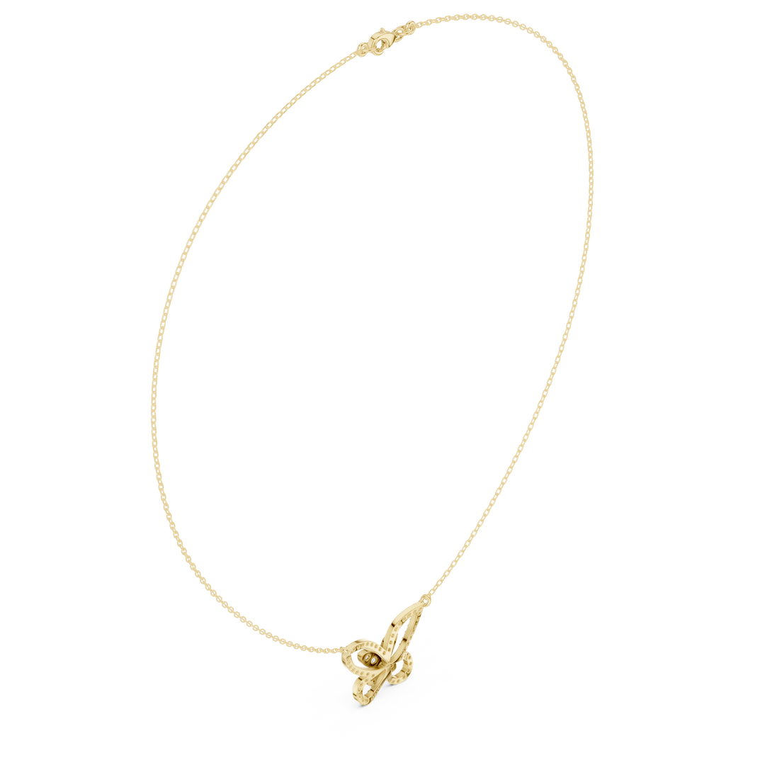 Diamond Butterfly Pendant Necklace — 0.73ct