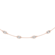 Emerald Marquise Station Necklace — 2.80ct