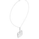 Load image into Gallery viewer, Square Spiral Pendant Necklace — 0.47ct
