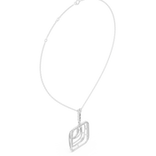 Square Spiral Pendant Necklace — 0.47ct
