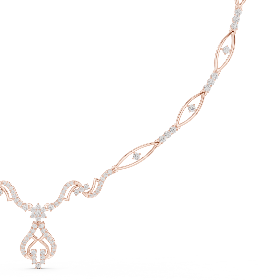 Oval Link Tassel Necklace — 1.84ct