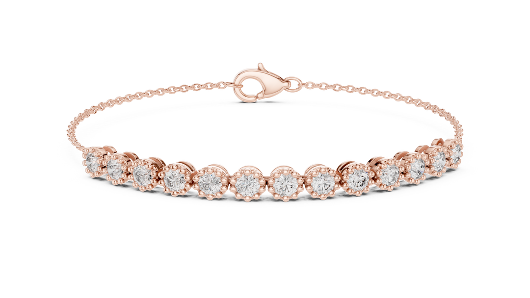 Diamond Cluster Charm Bracelet — 1.43ct