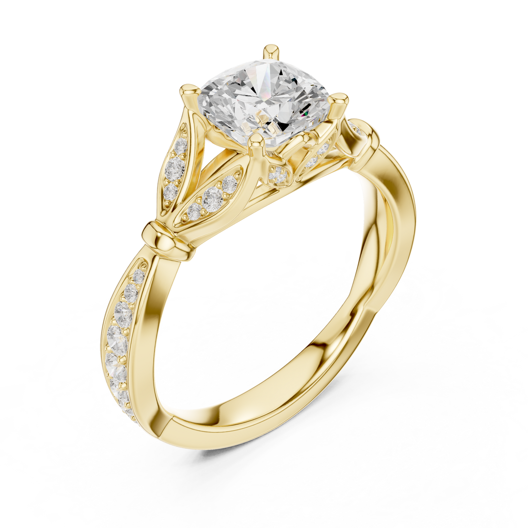 Velvet 1.27ct Cushion Cut Diamond Ring