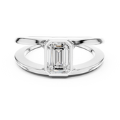 Emerald Bezel Mens Ring — 1.00ct