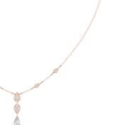 Pear Cluster Drop Necklace — 0.64ct