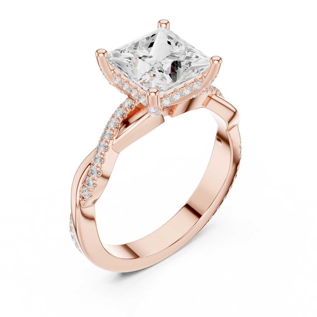 Imperial 2.00ct Princess Cut Three-Stone Diamond Ring
