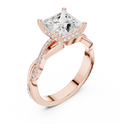 Imperial 2.00ct Princess Cut Three-Stone Diamond Ring