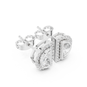 Violetta Diamond Halo Stud Earrings