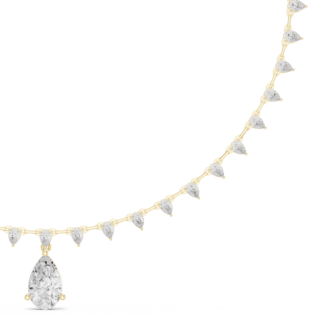Statement Pear-Drop Pendant Necklace — 9.02ct