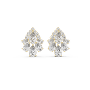 Marigold Diamond Halo Stud Earrings