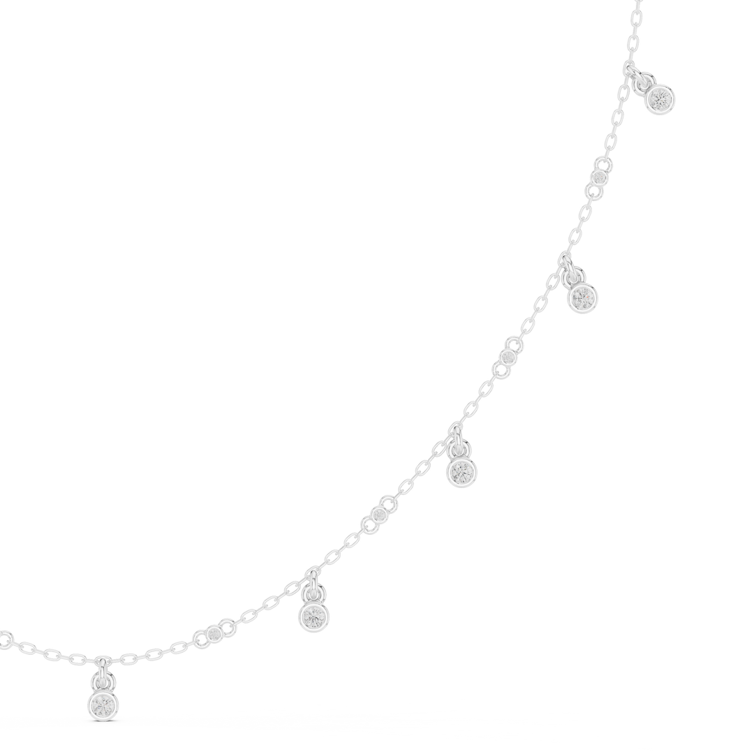 Diamond Station Necklace — 0.36ct