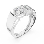 Load image into Gallery viewer, Channel Shoulder Mens Ring — 1.21ct
