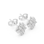 Iris Diamond Solitaire Stud Earrings