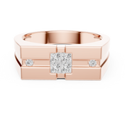 Geometric Cluster Mens Ring — 0.22ct